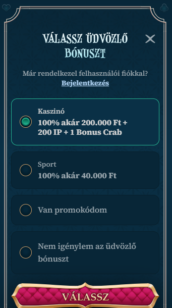 Regisztráció a BetAlice-nél